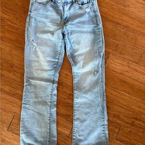 Studio Pale Blue Bootcut Jeans with Light Distressing